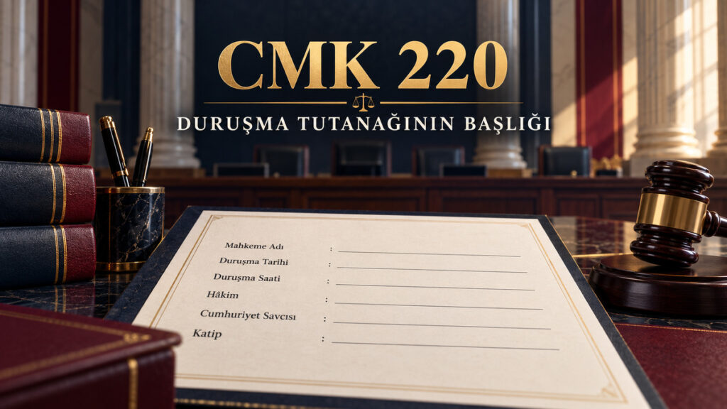 CMK 220 duruşma tutanağının başlığında bulunması gereken bilgiler