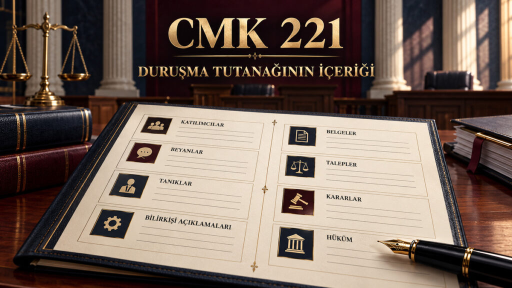 CMK 221 duruşma tutanağında bulunması gereken bilgiler