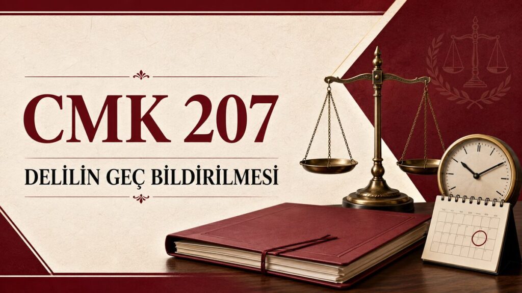 CMK 207 delilin ve ispat edilmek istenen olayın geç bildirilmesi