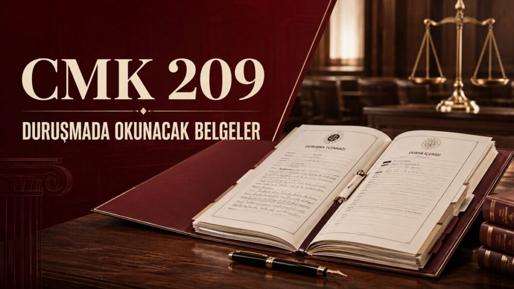 CMK 209 duruşmada okunması zorunlu belge ve tutanaklar