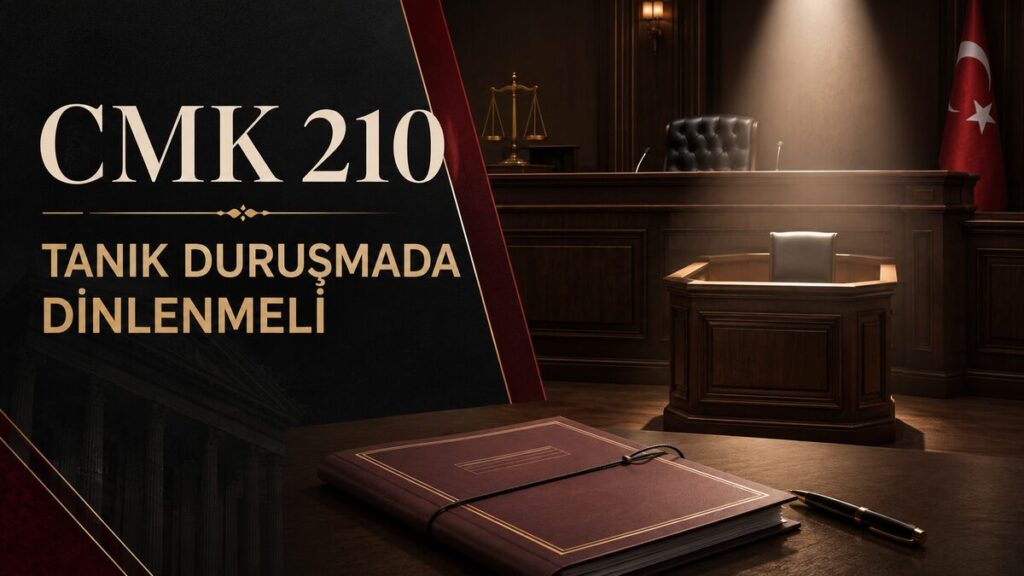 CMK 210 tanığın duruşmada doğrudan dinlenmesi