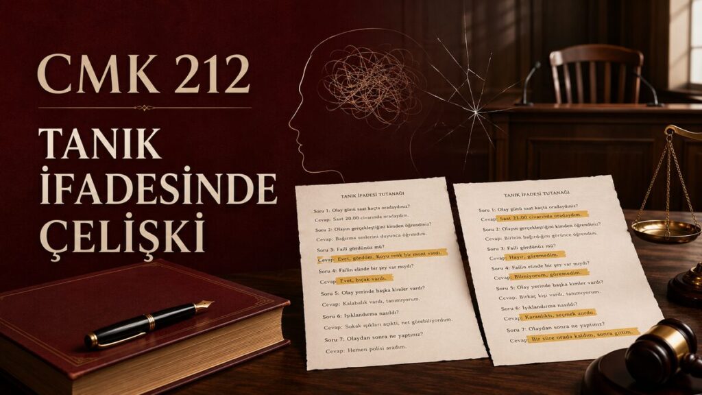 CMK 212 tanık ifadesinde çelişki ve hatırlayamama