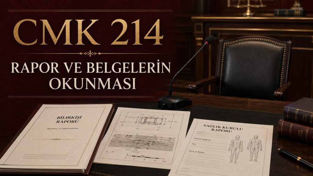 CMK 214 rapor ve belgelerin duruşmada okunması